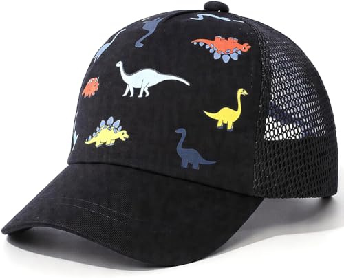 HTGWCG Cappellino da Baseball per Bambini, Dinosauro Cappello Baseball Regolabile, L'Estate Protezione UV, per Bambini 3-8 Anni