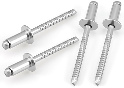 SDTC Tech Stainless Steel Blind Rivets 3/16 x 3/8 (6-4) Open End Type Pop Rivet Grip Range 3/16-1/4 inch (50 pack)