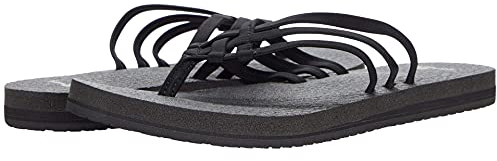 Sanuk Damen Yoga Sandy Flipflop, Schwarz, 38.5 EU