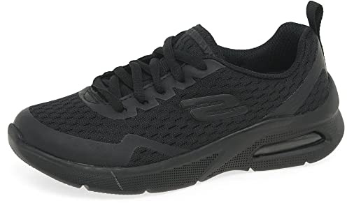 Skechers Boy's Microspec Max Sneakers, Black Textile & Trim, 6 UK Child