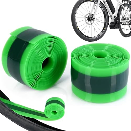 2 Stück Fahrradreifen Einlage Liner, Pannenschutzband Fahrrad Reifen Schlauch Protector, Anti Puncture für Mountainbike Rennräder, Kompatibel mit 30/40,6/46/50,8/61/66/70/73,6 cm(Schwarz)