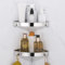 SWOYYU Duschablage ohne Bohren Duschregal Edelstahl Duschkorb Eckregal Ecke Badregal Bad Organizer Badezimmer Regal für Dusche 2 Stück Silber