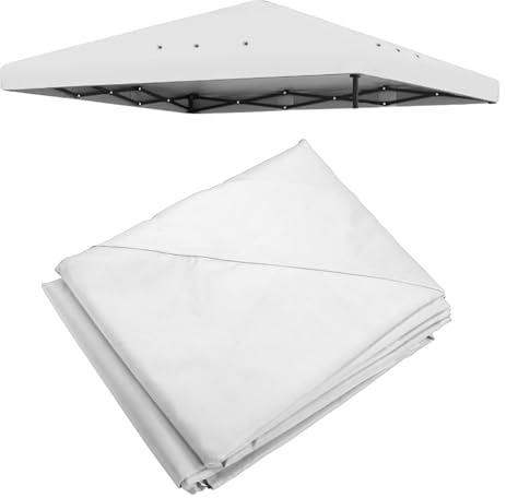 lyrlody Tonnelle 3x3m, Toit de Remplacement pour Tonnelle de Jardin, Tonnelle Pliante étanche, étanche, Stable, pour Cadre D'auvent, Garden Party en Plein Air, 4 Coins (Beige)