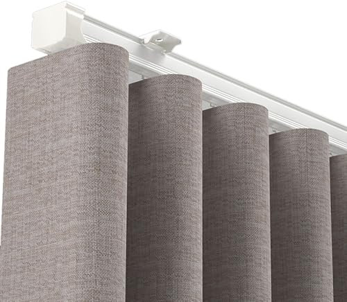 Barra de cortina de aluminio resistente al agua para oficina, sala de estar, dormitorio, montaje en pared/techo, barra transversal para un mejor bloqueo de luz, 110 cm