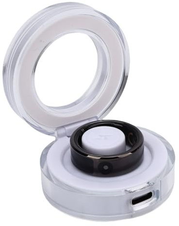 Jectse Smart Rings for Women Men, 5AtM Waterproof Fitness Ring With Pek Screen & Charging Case, Multi Sports Läges Aktivitet Tracker Ring Stöder App Bluetooth Control (10#)