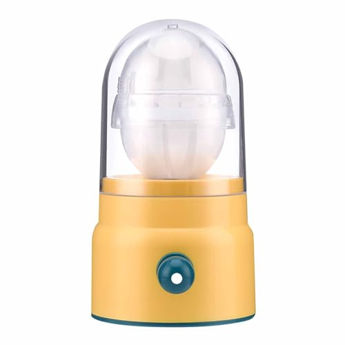 NOENNULL Shaker Manuale per Uova, Frullatore per Albume e Tuorlo, Mescolatore, Facile da Usare, Silicone Antigoccia, Creatore Manuale per Uova Shaker per da (Giallo)