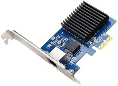 Wisyurt Carte Réseau PCIe NIC RTL8127 Chip 10Gb pour Win10 / Win 11, Carte D'Acquisition Vision PCI-Express X1, Port RJ45