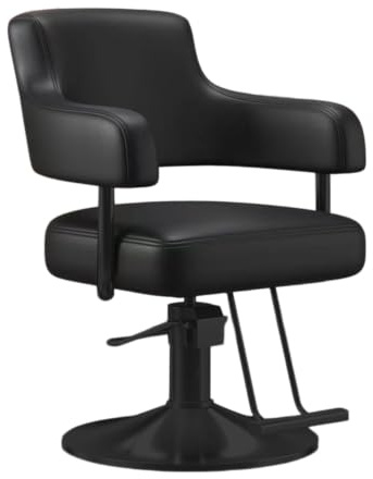 Frisörstolar -för frisör Hår PU-läder Kontorsstol | Justerbar Barberarstol, Hydraulisk Frisörstol, Stol i PU-läder, Höjd, för Skönhetssalong Barberarsalong Tatueringsstudio