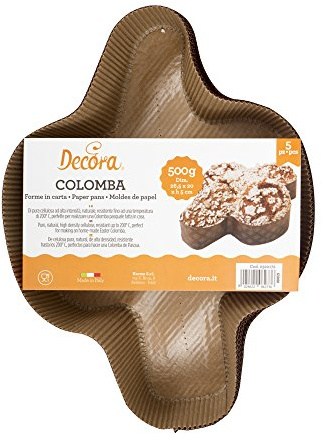 Decora, 0320172 5 Formes pour Colombes de 500 g, en Papier Rigide en Cellulose Pure, Résiste à des températures de 200 °, Idéale pour réaliser Une Colombe Maison, Fabriquée en Italie.