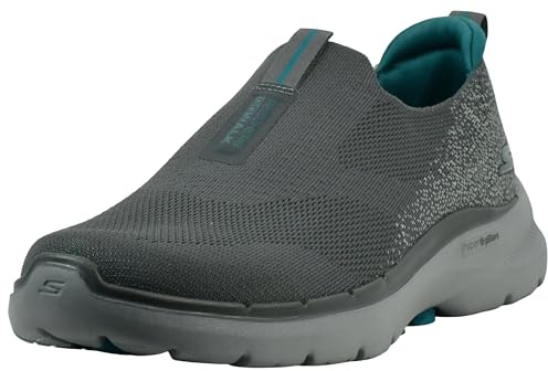 Skechers mens Gowalk 6 - Stretch Fit Slip-on Athletic Performance Walking Shoe, Black, 9 X-Wide US