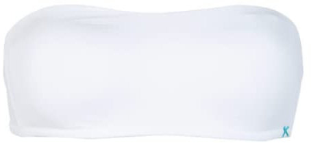 Infiore Reggiseno Fascia Sfoderata in Microfibra Elasticizzata Coppe Estraibili Senza Ferretto Art. 2011 (B, Bianco, 1)