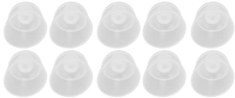 Hörgeräte Schirmchen Domes, Ersatz Weiche Silikon Ohrstöpsel für Hörhilfen, 10 Stück Transparente Doppelschicht Geschlossene Antistatische Ohrstöpsel Kuppeln (M)