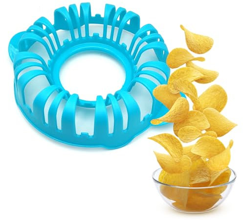 Leddy Living Microwave Potato Cooker, Container for Cooking Chips Without Oil, Healthy Easy Light No Fat, Also Suitable for Fruits and Vegetables (Light Blue)