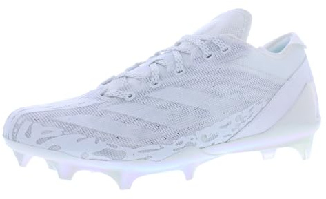 adidas Mens Adizero Electric Football Sneakers Shoes - White, Cloud White/Cloud White/Silver Metallic, 7