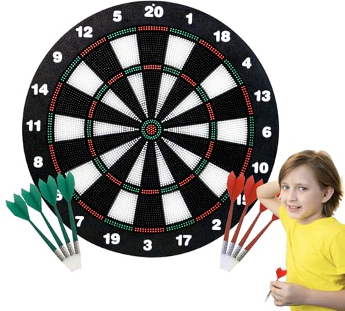 APEXDART Safe Soft Dartboard Ø42cm/16.5'' Set for Children and Adults with 8 Darts