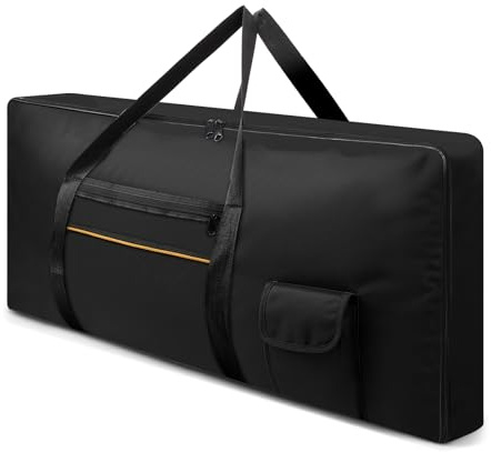 Lanjue Keyboard Tasche 61 Tasten, Keyboardtasche mit Griff Tragbar Elektrisches Klavier Gigbag 420D Wasserdicht Stoff für E-Klaviere, 98 x 41 × 14 cm
