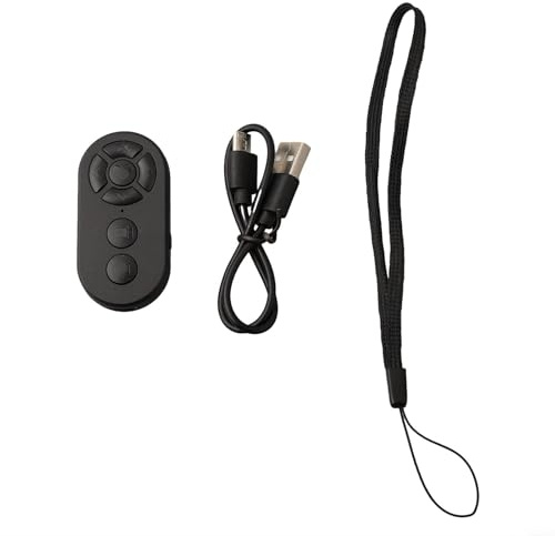 Telecomando per fotocamera del telefono cellulare ed ebook flipping facile da usare con applicazioni popolari (nero)