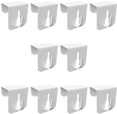 NHTJTHE Lot de 10 crochets de fenêtre à clips - Pour décoration de fenêtre - Sans collage - Zone de serrage : 21 mm