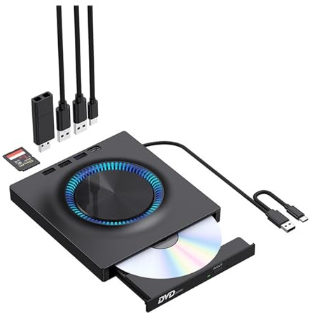 Grabadora Externa USB De BLU-Ray/DVD Portátil For Ordenadores Escritorio/portátiles con Diseño Tarjeta Expansión 3.0 Ahorro De Espacio