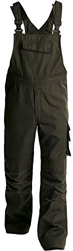 DASSY® Bolt Canvas Arbeitslatzhose mit Kniepolstertaschen - Größe 42 - OLIVGRÜN/SCHWARZ