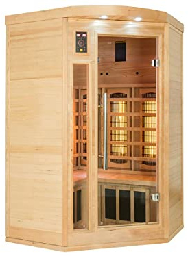 France Sauna - SN-APOLLON-Q2C - Sauna Infrarrojo Apollon - Botón ON/Off - Purificación de Cabina por Ionizador - Cromoterapia 7 Colores - 2/3 Plazas