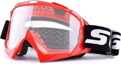 SGTTX Lunettes de moto, lunettes de motocross, lunettes de protection UV, coupe-vent, anti-poussière, anti-rayures, pour cyclisme, équitation, escalade, ski