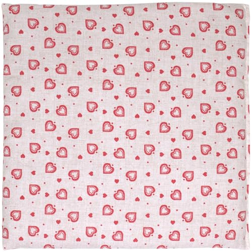 Cuscino con noccioli di ciliegia, 24 x 24 cm, in stile country – Cuscino termico e compressore a freddo – Sacchetto con noccioli di ciliegia per microonde, forno, congelatore