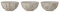Bloomingville Primrose Schale 3er Set – Steingut – Blumendesign – 350 ml – Spülmaschinenfest, Mikrowellengeeignet, Ofenfest – Ø11,5 cm