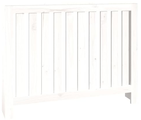 vidaXL Cubierta de Radiador Estantería Dormitorio Balda Cubreradiadores Calefacción Listones Parrilla Oficina Madera Maciza de Pino Blanco