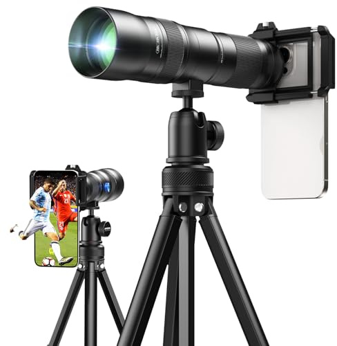 APEXEL 20-60X Zoom Lens for iPhone 17/16/15/14/13 Series-Telephoto Zoom Lens with Clip