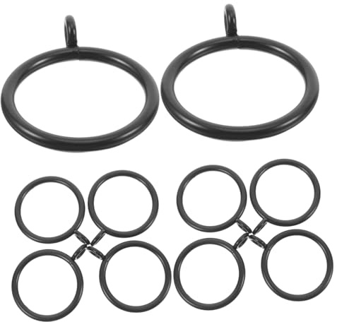 Warmhm 28pezzi Anelli per Tende Occhielli Anelli per Asta Doccia per Tende per Appendere Grandi o Strati Accessori di Ricambio per Trattamenti Finestre