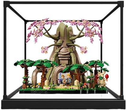 Acrylic Display Case for Lego 77092 The Legend of Zelda Deku Tree Model, 3mm Dustproof Display Box, Display Case Compatible with Lego 77092 (Model Not Included) (Alloy Frame 3MM B)