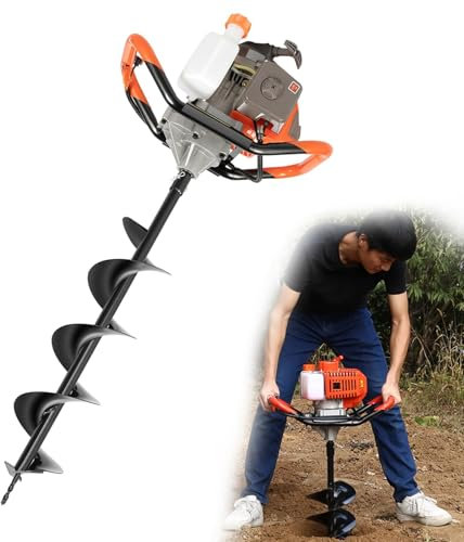 Tarière à essence 2 temps haute puissance 3 kW 7 500 R/min Outil de plantation efficace pour arbres et clôtures