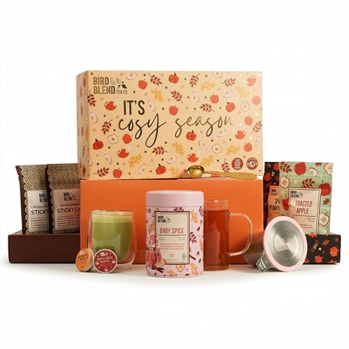 Bird & Blend Complete Cosy Collection | Tea Gift Box | 149 Servings of Seasonal Teas, Sticky Chai, Matcha & Exclusive Tea Ware | Limited Edition Luxury Gift Set