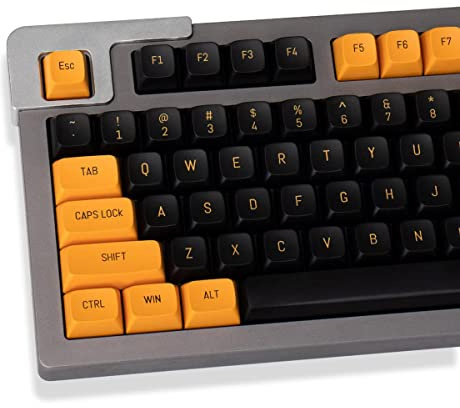 Schwarzes und orangefarbenes Tastenkappen-Set Doubleshot MSA Profile 150 Keys Custom Keycaps für Cherry MX 61/64/68/84/87/96/104/108 Mechanische Tastatur