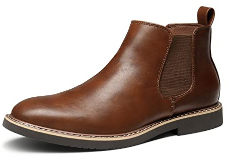 Bruno Marc Botines Chelsea Botas para Hombre Cómodas Clásicas Botas de Tobillo, marrón, 43 EU