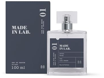 MADE IN LAB Nr.01 Parfum Herren, Intensives Eau de Parfüm für Männer, frischer, täglich, langanhaltender Duft | Duftnoten: Holzig | 100 ml