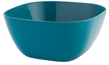 URBN-CHEF Large Durable Plastic Salad Serving Bowl Microwave Dishwasher Food Safe 13x26cm (Teal)