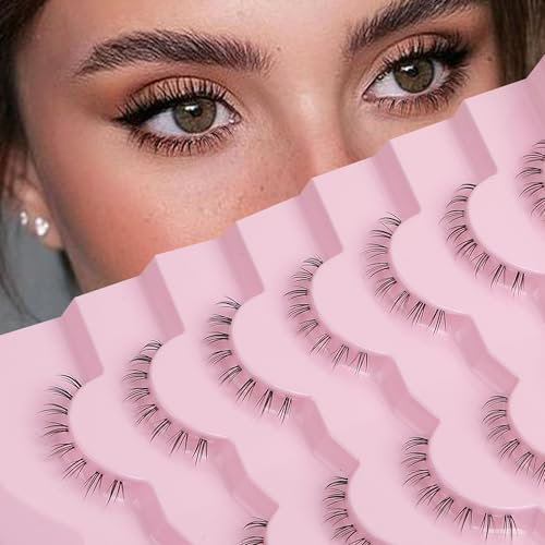Onlyall Bottom Lashes Under Eyelashes False Natural Anime Lower Fake Eyelash Reusable 7 Pairs R9