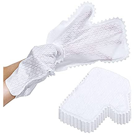 iFutniew Staubtücher, Feder-Staubwedel, greift und schließt Staub ein, Tierhaarreinigung möglich, doppelseitige Einweg-Staubhandschuhe