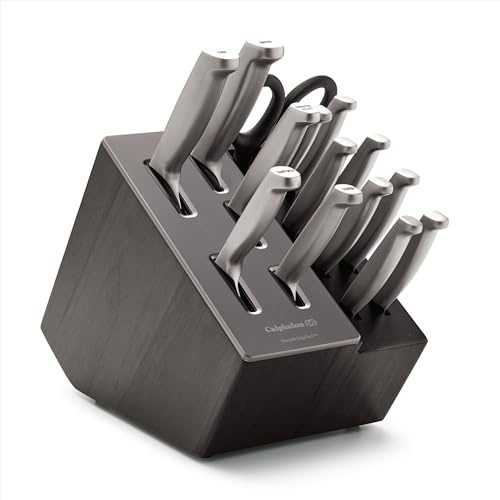 Premier by Calphalon® 15-Piece Knife Set with SharpIN™ EdgeTech, Stainless Steel Handles