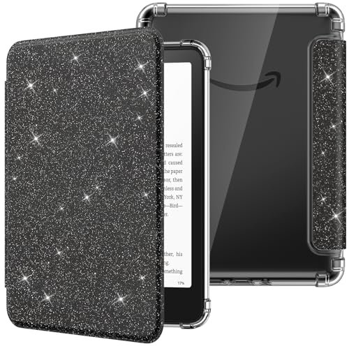 MoKo Schutzhülle für Kindle Paperwhite 12. Generation 2024 und Kindle Colorsoft Signature Edition 2024, ultraklare, weiche, Flexible transparente TPU-Rückseite, leichte Schutzhülle mit automatischer