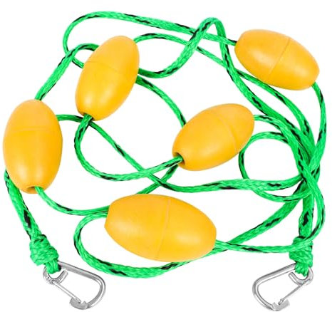 Piscina De Cuerda Divisoria - Valla De Seguridad | Cuadros De 16.4 Pies Con 5 Carrozas De PVC Y Clips De Acero, Accesorio De Flotabilidad Fuerte Para Seccionar Carriles O Áreas Dividientes En Piscinas