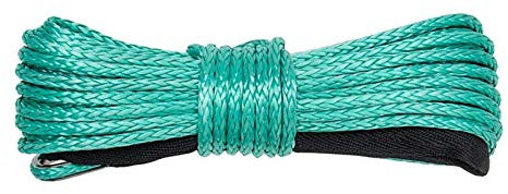 Línea de cabrestante de alta resistencia de la cuerda del cabrestante de 15 m de la cuerda de la cuerda de la cuerda del cable con la funda verde,Alta Intensidad