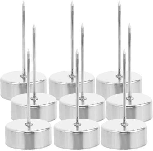 BESPORTBLE 12 portavelas de hierro con estaca para árbol de Navidad y decoración de mesa, reutilizables, para recuerdos de fiesta de vacaciones y centros de mesa festivos