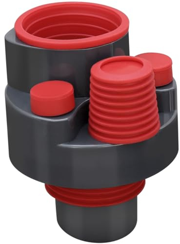 Adattatore di scarico a 4 vie per tubi DN 50/75, adattatore di scarico per lavatrice e attacco per lavastoviglie, sifone antiodore in ABS, guarnizione per set di accessori di scarico per lavatrice