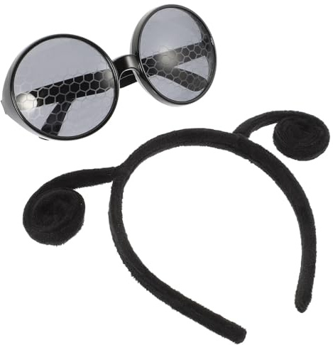 LRXIYODE Cerchietto Insetto per Ragazzo Ragazza Antenne Nere in Plastica e Tessuto, Comodo e Resistente, Accessorio per Festa e Foto Divertenti