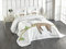 ABAKUHAUS Faultier Tagesdecke Set, Arboreal Säugetier Schlafen, Set mit Kissenbezug Feste Farben, für Einzelbetten 170 x 220 cm, Grau-grün-braun