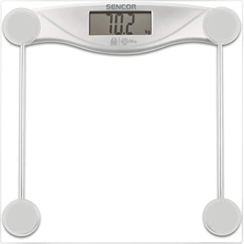 SENCOR SBS 113SL Báscula de baño Diseño ultra fino - Superficie de cristal transparente