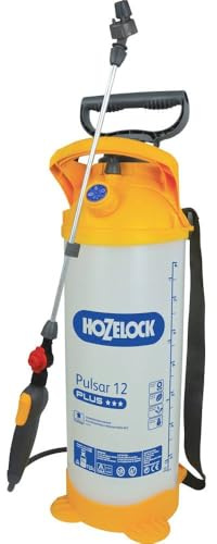 HOZELOCK - Pressure Sprayer Pulsar Plus 12L : Ideal for Large Gardens, Combines Practicality, Safety and Comfort, Separate Carrying Handle, Multi-jet Nozzle, 60cm Aluminium Lance [4312 1240]